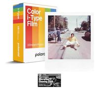 Polaroid Lot de 2 films instantanés colorés pour appareils photo i-Type 16 photos instantanées avec chiffon de nettoyage