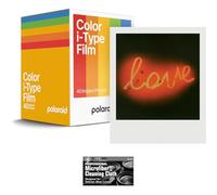 Polaroid Lot de 5 films couleur instantanés pour appareils photo i-Type 40 photos instantanées Fonctionne avec Polaroid Now, Now+, I-2 et Lab avec chiffon de nettoyage