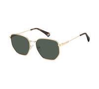 POLAROID LUNETTES DE SOLEIL PLD 6214/S/X GOLD COPPER (GREEN POLARIZED) 56/145/17 STAINLESS STEEL POUR UNISEXE ADULTE, Doré cuivré, 56