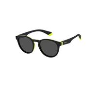 Polaroid Enfant PLD 8048/S 71C/M9 Lunettes de soleil Plastique Noir / Jaune Gris Ronde