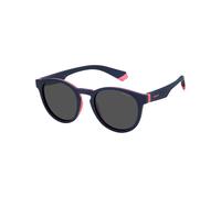 Polaroid Enfant PLD 8048/S BR0/M9 Lunettes de soleil Plastique Bleu/Rose Gris Ronde