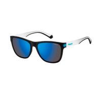 Polaroid Pld 2138/s 0VK/5X MTBLK BLUE Sunglasses Unisex Polycarbonate, Standard, 56