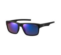 Polaroid Homme PLD 3018/S DL5/JY Lunettes de soleil Plastique Noir Bleu Carré Miroir