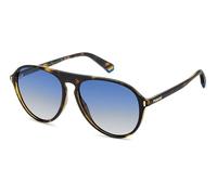 Polaroid Lunettes de soleil PLD 6225/S 57/15/140 Havana - Blue Shaded Polarisées Homme