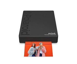 Polaroid Mint Pocket Printer W/ Zink Zero Ink Technology & Built-In Bluetooth for Android & iOS Devices - Black