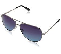 Polaroid Lunettes de soleil PLD 2098/S D51/5X Homme Carré Plastique Noir/Bleu Polarisées Miroir