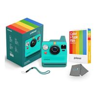 Polaroid Now Appareil photo instantané i-Type 3e génération + lot de 8 films couleur i-Type, bleu sarcelle, appareil photo Polaroid avec un chiffon de nettoyage Lumintrail