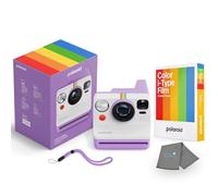 Polaroid Now Appareil photo instantané i-Type 3ème génération + lot de 8 films couleur i-Type, violet, appareil photo Polaroid avec un chiffon de nettoyage Lumintrail