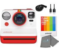Polaroid Now Lot de 8 films instantanés I-Type avec film couleur i-Type (8 photos instantanées) et chiffon de nettoyage Lumintrail, Rouge