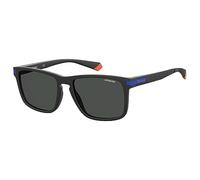 Polaroid PLD 2088/S Sunglasses, 0VK/M9 MTBLK Blue, 55 Unisex-Adult