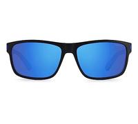 Polaroid Lunettes de soleil PLD 2121/S 0VK/5X Noir mat bleu Polarisées miroir Homme 58