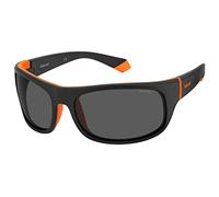 Polaroid Pld 2125/s 8LZ/M9 BLACK ORANGE Sunglasses Men's Acetate, Standard, 66