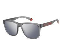 Polaroid Homme PLD 2155/S RIW/EX Lunettes de soleil Polycarbonate Gris Gris Carré Polarisé Miroir