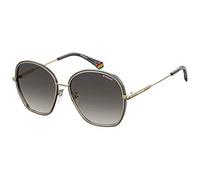 Polaroid PLD 6113/S Sunglasses, 2M2/LB Black Gold, 56 Womens