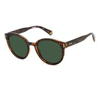 Polaroid Femme Polaroid PLD 6185/S 086/UC Lunettes de soleil Plastique Havane Vert Ronde Polarisé