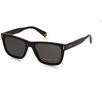 Polaroid Unisex PLD 6186/S 807/M9 Lunettes de soleil Plastique Noir Gris Carré Polarisé