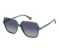 Polaroid Femme PLD 6219 / S 1D / WJ Lunettes de soleil Plastique Vert Gris Au carré Polarisé Ombré