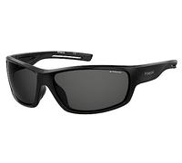 Polaroid Unisex PLD 7029/S 807/M9 Lunettes de soleil Plastique Noir Gris Carré Polarisé