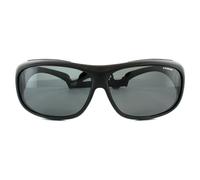 Polaroid Suncovers Fitover Lunettes de Soleil 08535 Kih Y2 Noir Gris Polarisé