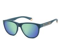 Polaroid Unisex PLD 2156/S ZI9/5Z Lunettes de soleil Polycarbonate Vert Papillon Polarisé Miroir