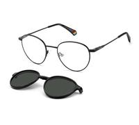 Polaroid Unisex PLD 6158/CS 807/M9 Lunettes de soleil Acier Noir Gris Ronde Clip-on