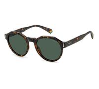 Polaroid Unisex PLD 6207/S 086/UC Lunettes de soleil Polycarbonate Havane Vert Géométrique Polarisé