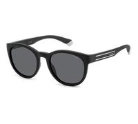 Polaroid Lunettes de soleil PLD 2150/S Unisexe Ronde Polycarbonate Polarisé Noir/Gris 08A