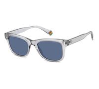 Polaroid Unisex Polaroid PLD 6206/S KB7/C3 Lunettes de soleil Polycarbonate Gris Bleu Carré Polarisé