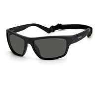 Polaroid Unisex Polaroid PLD 7037/S 807/M9 Lunettes de soleil Polycarbonate Noir Gris Carré