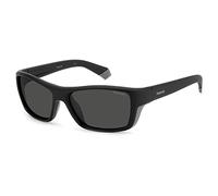 Polarois Sport Pld 7046/s 08A/M9 BLACK GREY Sunglasses Men's Polycarbonate, Standard, 57
