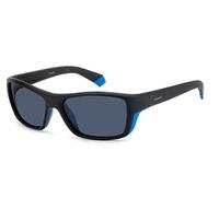 Polarois Sport PLD 7046/s Sunglasses, OY4/C3 Black Azure, 57 Unisex
