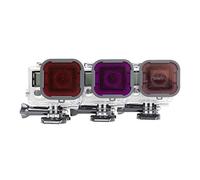 PolarPro Filtres 3 pièces pour Boitier Standard HERO 3+ /4 Rouge, Magenta, Plongée