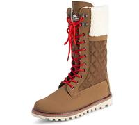 Polarr Femmes Fausse Fourrure Chaude Thermique Imperméable En Marchant Neige L'hiver Semelle En Caoutchouc Bottes - Tan/Beige Peau De Mouton - UK7/EU40 - YC0601