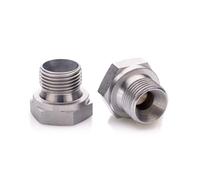 POLBERIS Bouchon en acier 1/4" BSP étanchéité 60 degrés raccord fileté filetage extérieur pouce mâle acier galvanisé haute pression cône