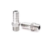 POLBERIS Embout de tuyau 3/8" x 11 mm en acier inoxydable mamelon arbre de Noël raccord de tuyau pour empiler le tuyau en caoutchouc ou en plastique