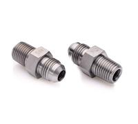 POLBERIS Mamelon 9/16'' JIC - 1/4'' NPT Réduction en acier JIC UNF NPT Raccord droit Réduction Adaptateur Raccord Cône Haute Pression Raccord Nipple en acier