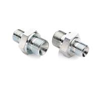 POLBERIS Mamelon métrique 1/4'' - Raccord droit en acier M10x1 BSP, réduction, adaptateur raccord à vis droit, réduction, nipple à haute pression
