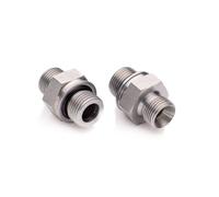 POLBERIS Mamelon métrique 1'' - M33x2 Raccord droit en acier BSP, réduction, adaptateur raccord à vis droit à haute pression réduction nipple