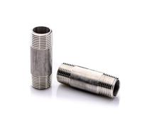 POLBERIS Raccord en acier inoxydable 3/4" 316Ti 50 mm filetage droit tube cylindrique Rc inox raccord fileté stucer double face