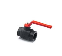 POLBERIS Robinet à tournant sphérique en plastique PP 1" Vanne à eau hydraulique GW levier avec poignée en plastique noir en plastique parallèle pouce