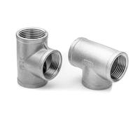 POLBERIS Té fileté 1 1/2" inox AISI 316 1.4404 1.4301 BSP filetage de tuyau droit G Rp résistant aux acides GW AAA inox acide 3xgw