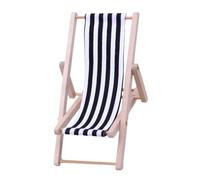 Poldable Mini chaise longue décorative pour jardin féérique | Chaise pliante en bois pour maison de poupée, décoration d'extérieur, patio, cour, accessoire d'artisanat mini scène