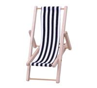 Poldable Mini chaise longue décorative pour jardin féérique | Chaise pliante en bois pour maison de poupée, décoration d'extérieur, patio, cour, accessoire d'artisanat mini scène