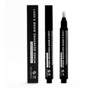 Poldora Sérum bio pour la croissance des cils et des sourcils : croissance rapide, sans irritation - Huile de ricin, argan, jojoba, cils plus longs, plus épais et plus volumineux