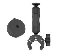 Pole Clamp Min Mini Satellite Device Universal Adaptateur RV Adaptateur RV Polonais Yacht (Adaptateur de montage et noir)
