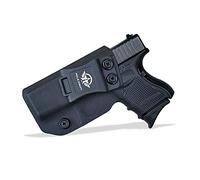 PoLe.Craft IWB Tactical KYDEX Gun Holster Custom Fits: Glock 26 27 33 Pistol Case Inside Concealed Carry Holster Guns Accessories Etuis (Black, Left Hand Draw (IWB))