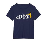 Pole Dance - Évolution de Danse - Tenue de Fitness T-Shirt, Femme Grandes Tailles, Bleu Marine, 6X