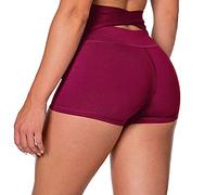 Pole Dance Tenue Sexy Chic avec Taille Arrière Croisé Short Sport Femme Taille Haute Push Up Pole Dance Short Cycliste Femme sans Couture Running Shorts Women Legging Court de Yoga Collant Shorty
