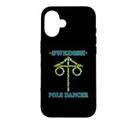 Pole Dancer suédois Drôle Midsummer Maypole Midsommar Suède Coque pour iPhone 16
