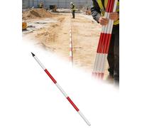 Pôle d'arpentage en Aluminium à Haute visibilité, Tige de centrage segmentée pour des mesures de Chantier précises, Mise en Page d'ingénierie et cartographie de la Construction
